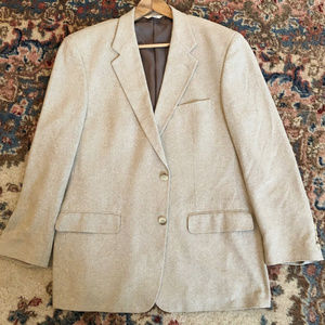 Versini Silk Blazer Sport Coat Jacket Tan EUC 44R